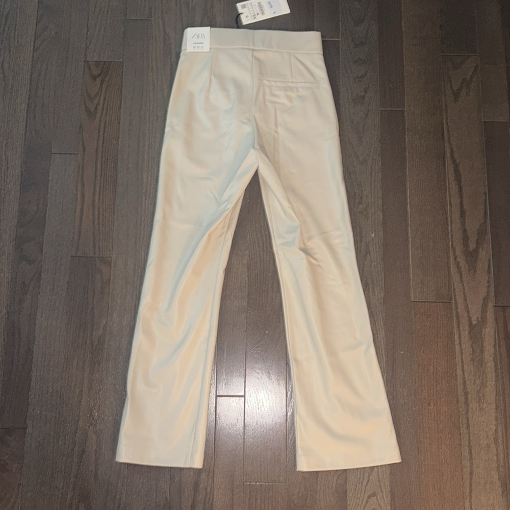 Zara cream high rise pants